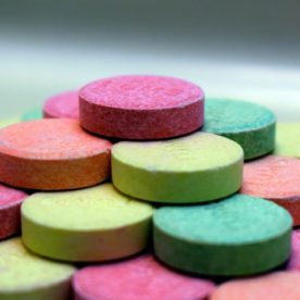A colorful pile of antacids