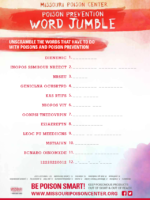 Poisonn word scramble activity sheet featured image
