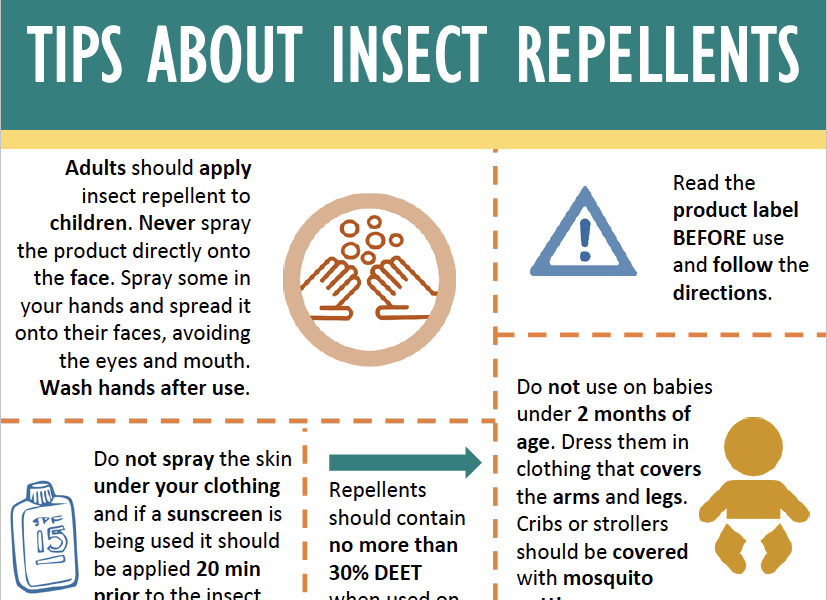 A Graphic With Information And Tips About Insect Repellent
