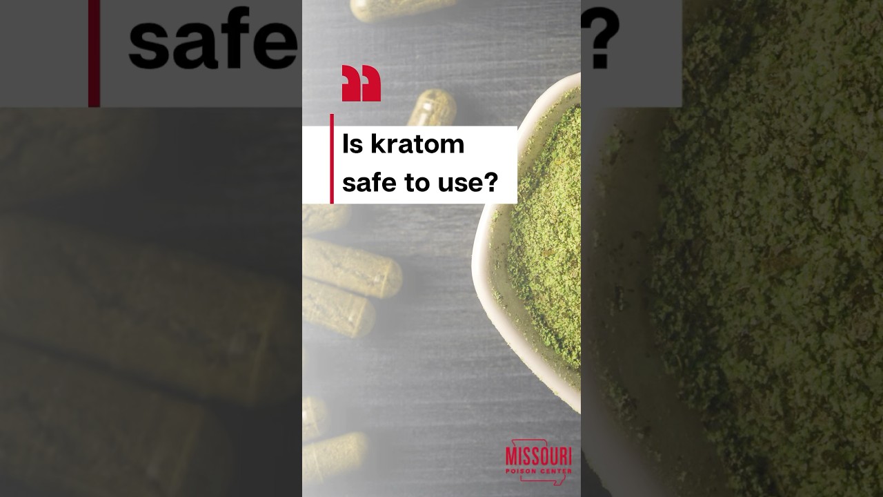 Green kratom pills next to a bowl with green kratom powder on a black table